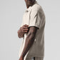 Double Take Shorts‑Sleeve Polo — Bone