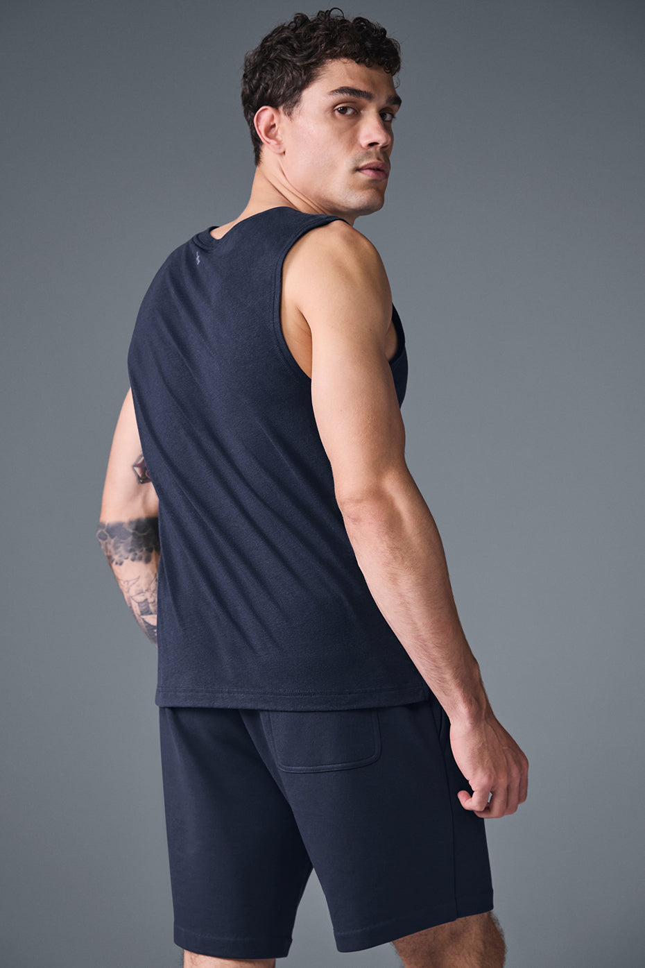 The Triumph Muscle Tank Top — Navy