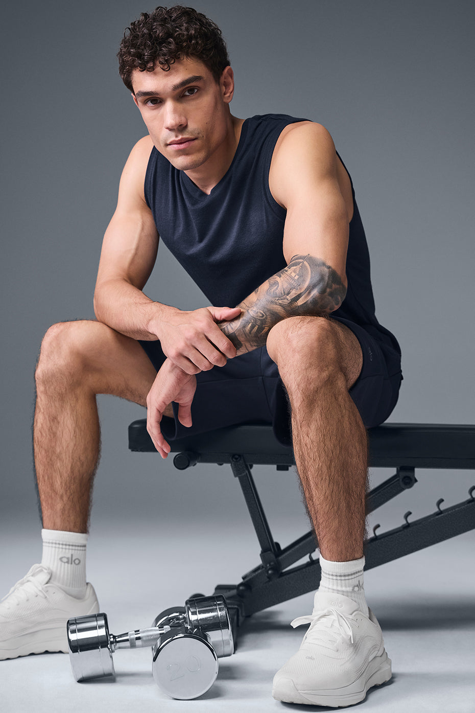 The Triumph Muscle Tank Top — Navy