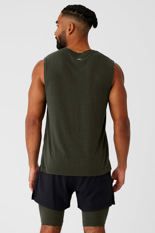 The Triumph Muscle Tank Top — Stealth Green