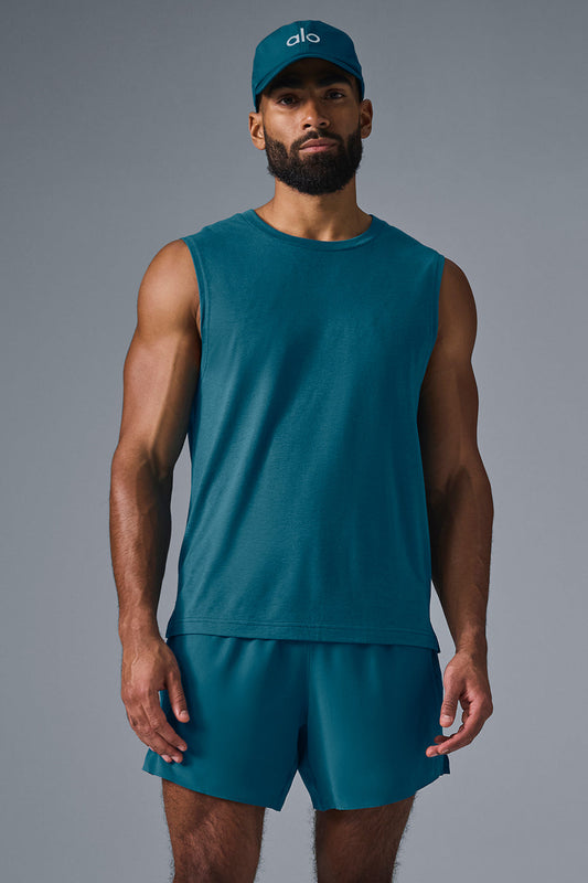 The Triumph Muscle Tank Top — Oceanic Teal