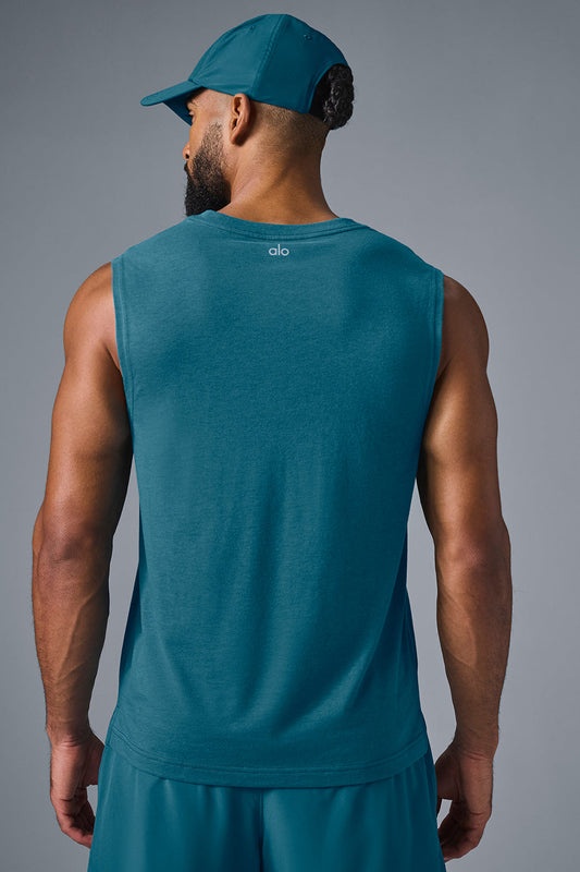 The Triumph Muscle Tank Top — Oceanic Teal