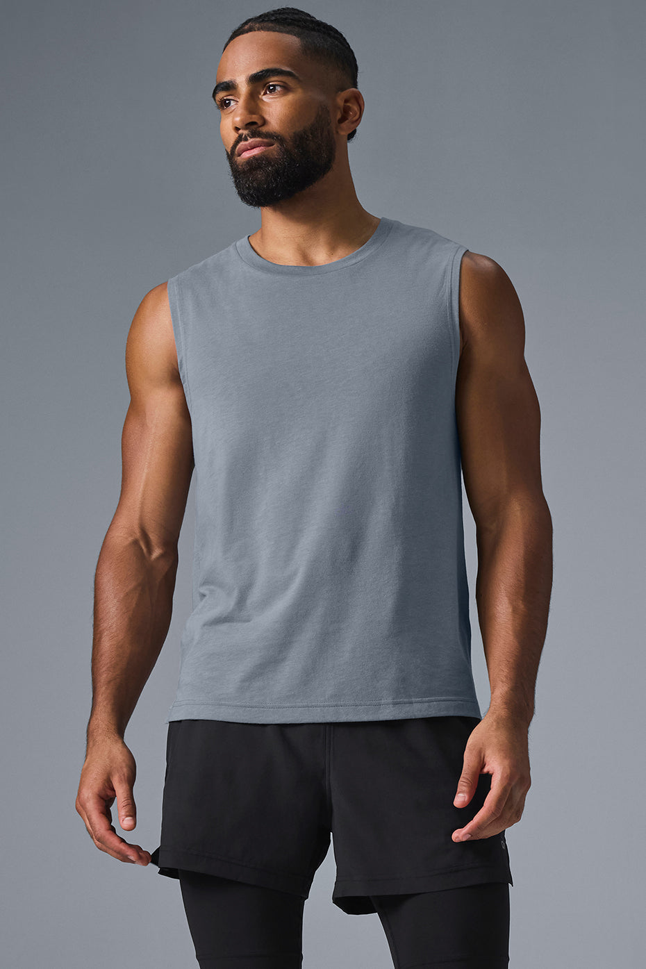The Triumph Muscle Tank Top — Steel Grey