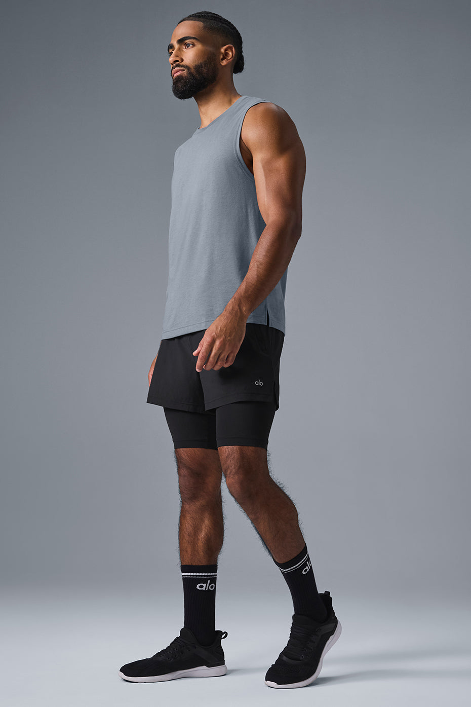 The Triumph Muscle Tank Top — Steel Grey
