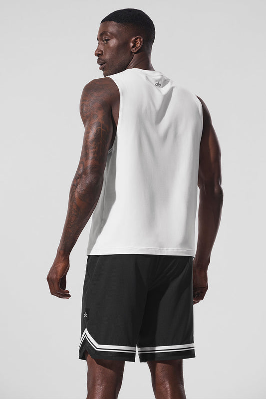 Conquer Muscle Tank Top — White
