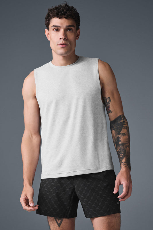 Conquer Muscle Tank Top — Athletic Heather Grey