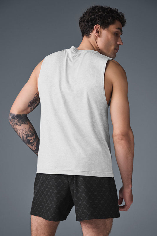 Conquer Muscle Tank Top — Athletic Heather Grey