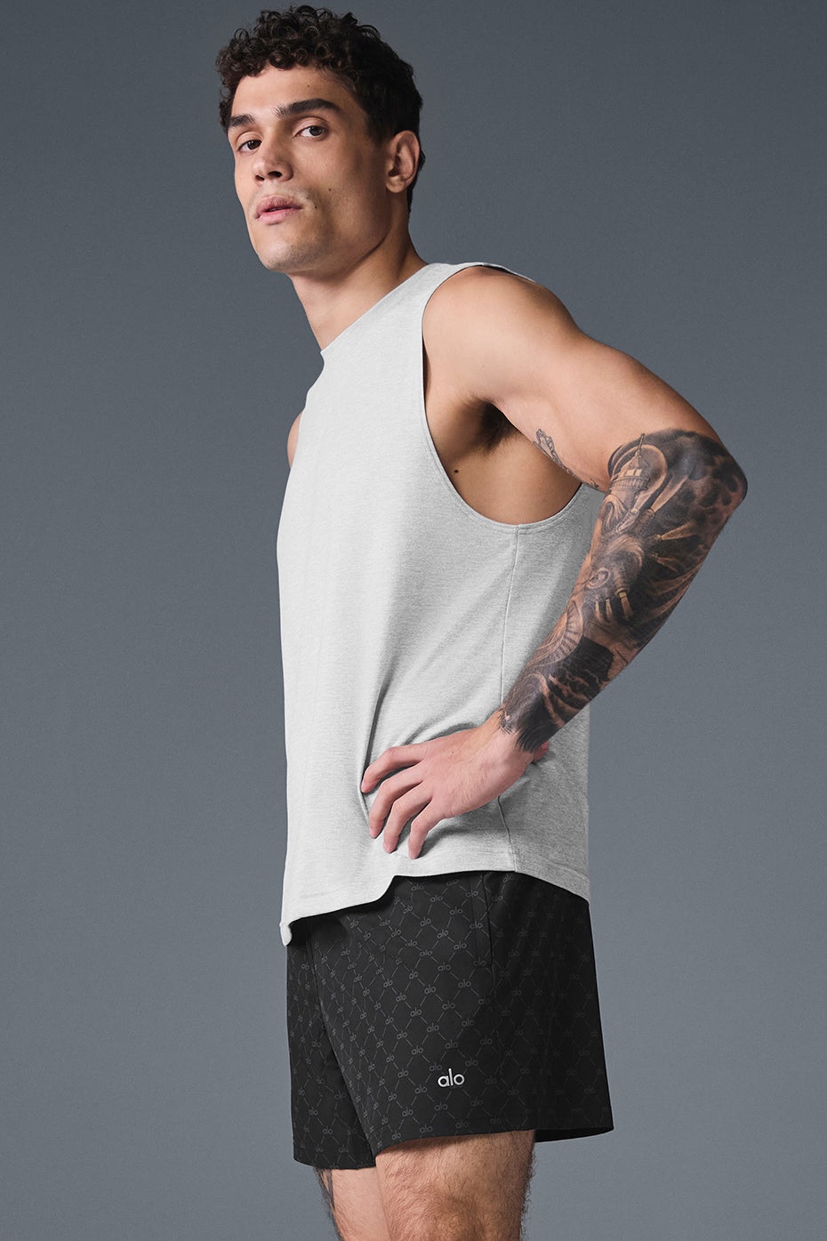 Conquer Muscle Tank Top — Athletic Heather Grey