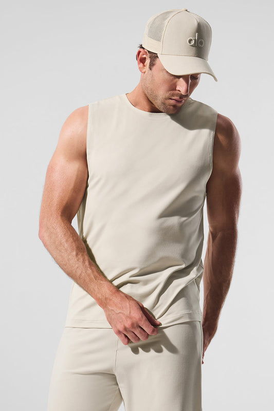 Conquer Muscle Tank Top — Bone