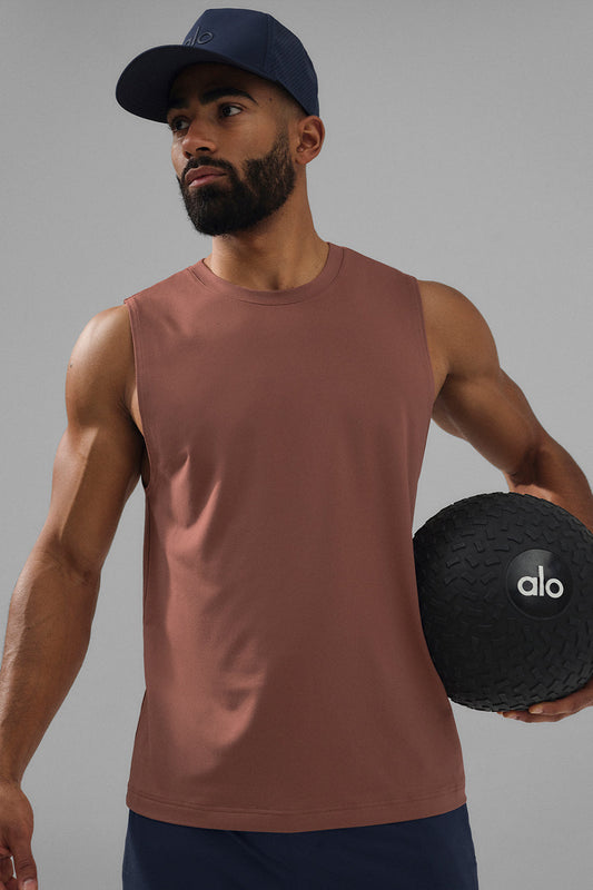 Conquer Muscle Tank Top — Chestnut