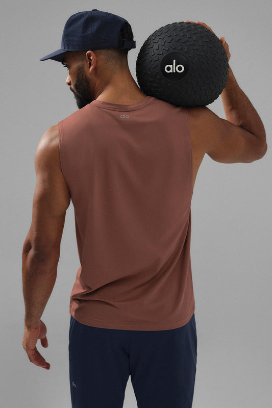 Conquer Muscle Tank Top — Chestnut