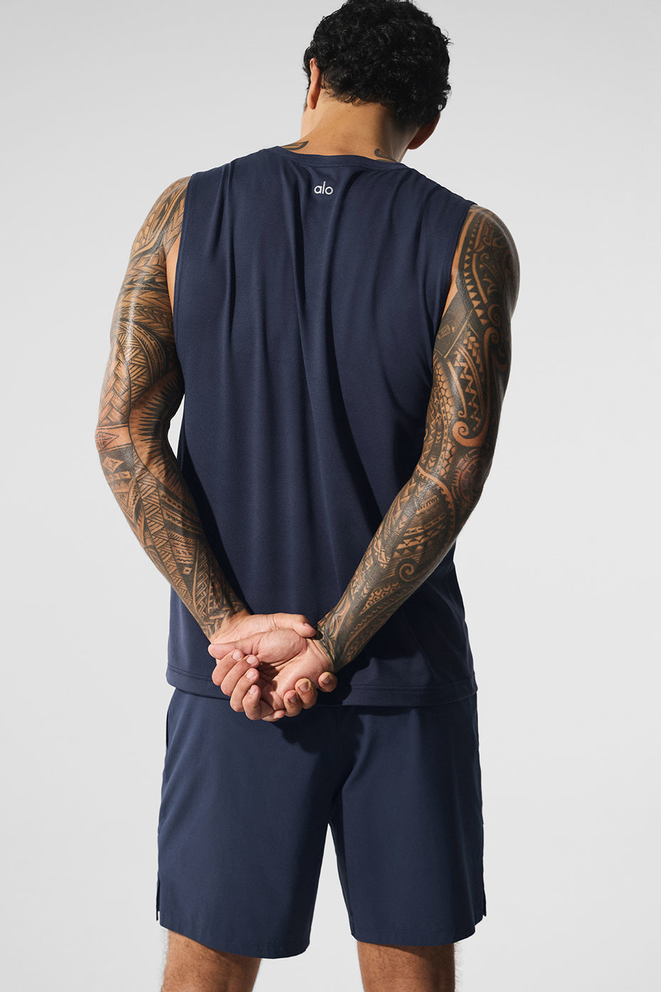 Conquer Muscle Tank Top — Navy