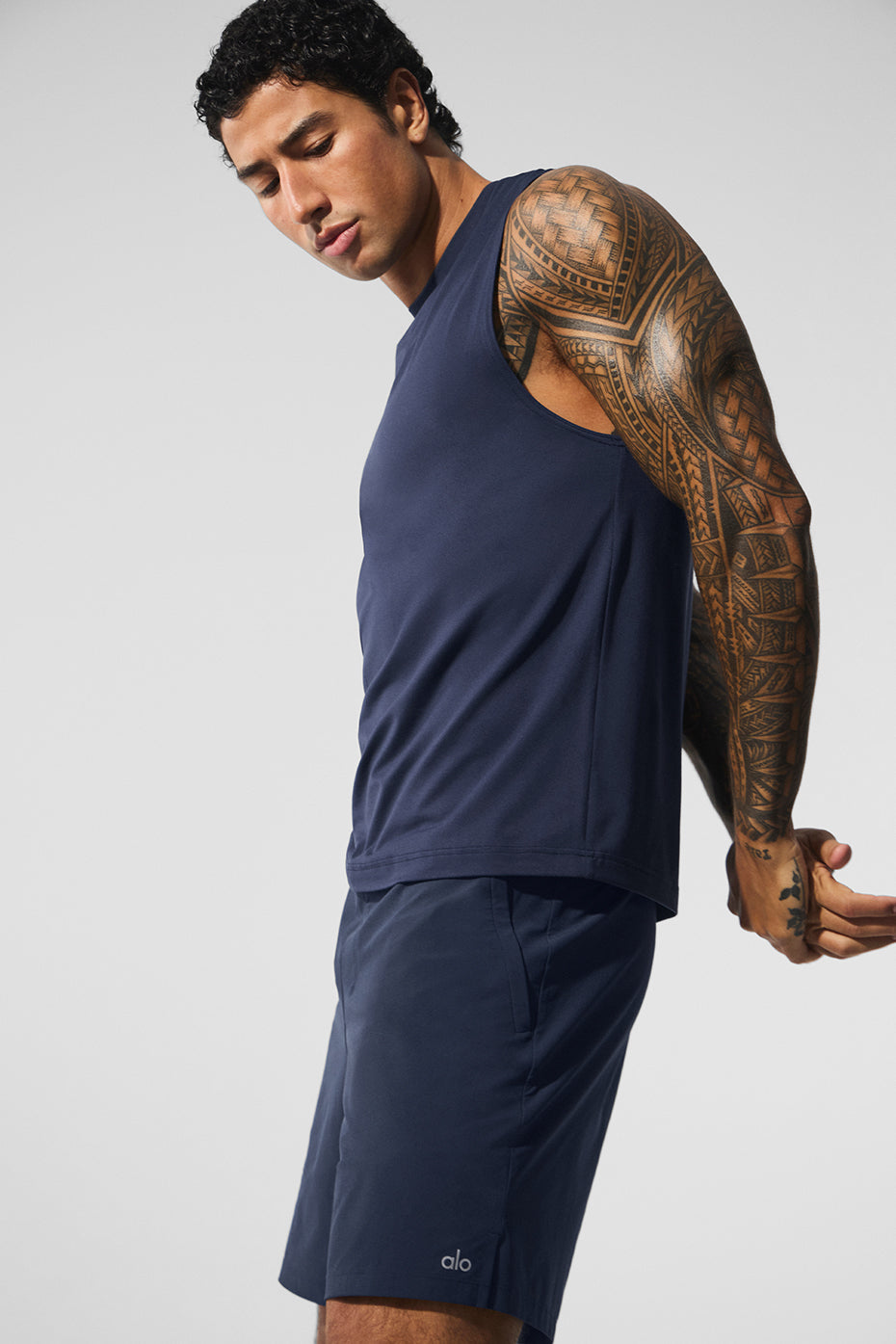 Conquer Muscle Tank Top — Navy