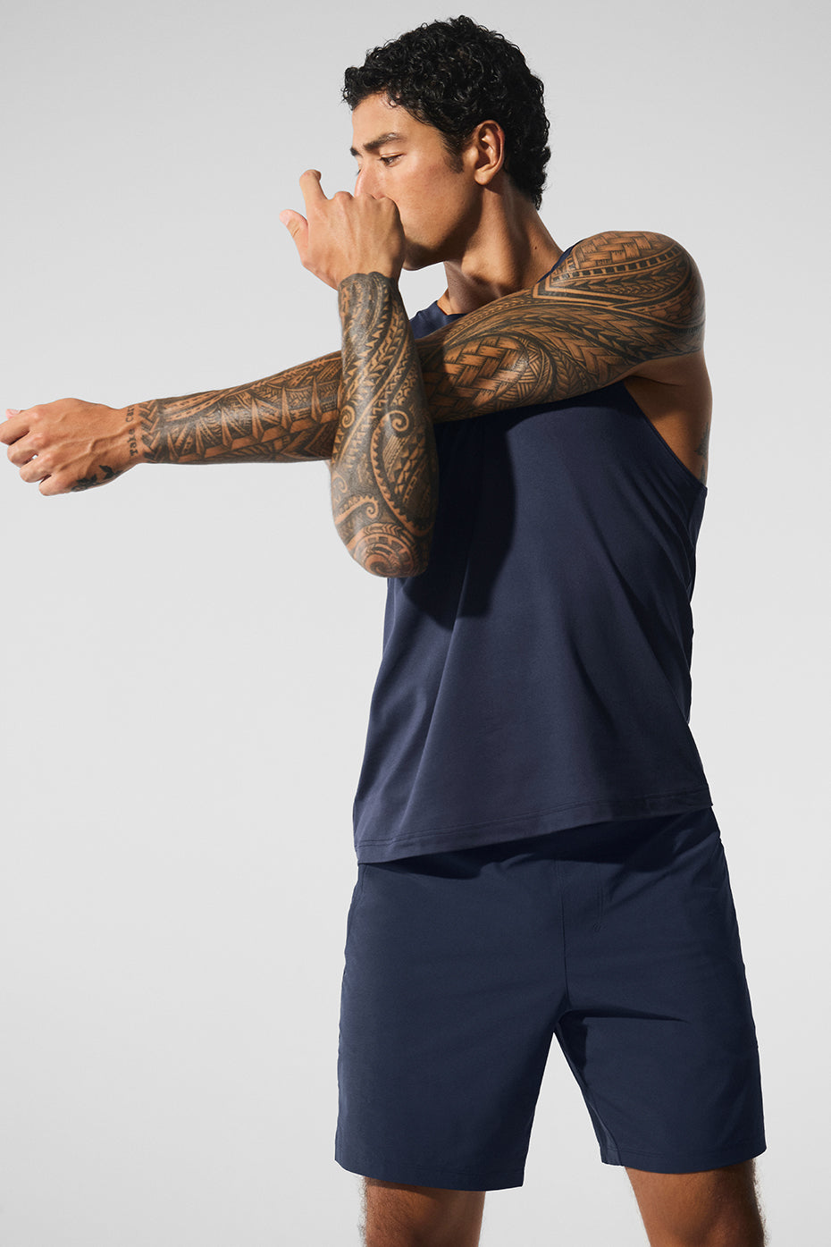 Conquer Muscle Tank Top — Navy