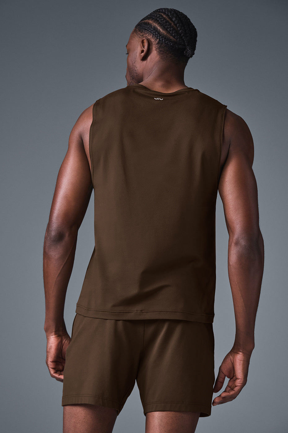 Conquer Muscle Tank Top — Espresso