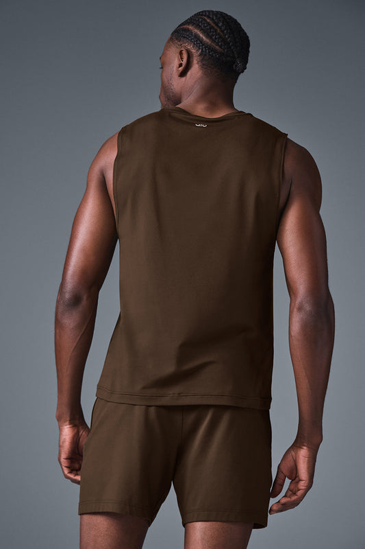 Conquer Muscle Tank Top — Espresso