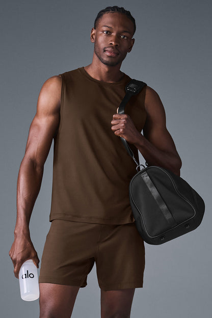 Conquer Muscle Tank Top — Espresso