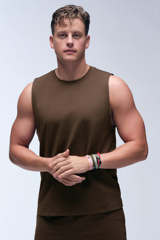 Conquer Muscle Tank Top — Espresso