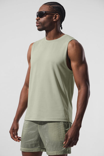 Conquer Muscle Tank Top — Limestone