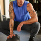 Conquer Muscle Tank Top — Marathon Blue
