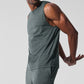 Conquer Muscle Tank Top — Charcoal Green Heather