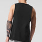 Society Raw Edge Tank Top — Black