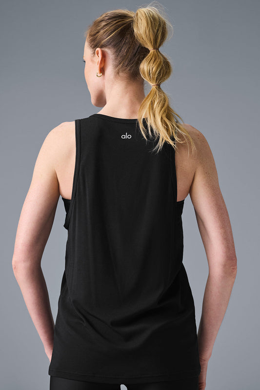 Everyday Modal Rib Tank Top — Black