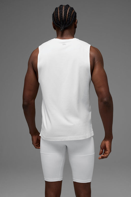 Vapor Muscle Tank Top — White