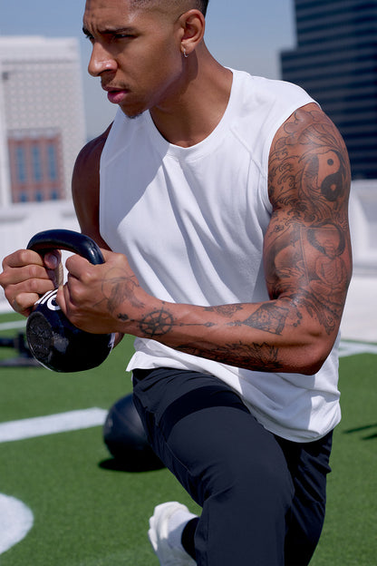 Vapor Muscle Tank Top — White