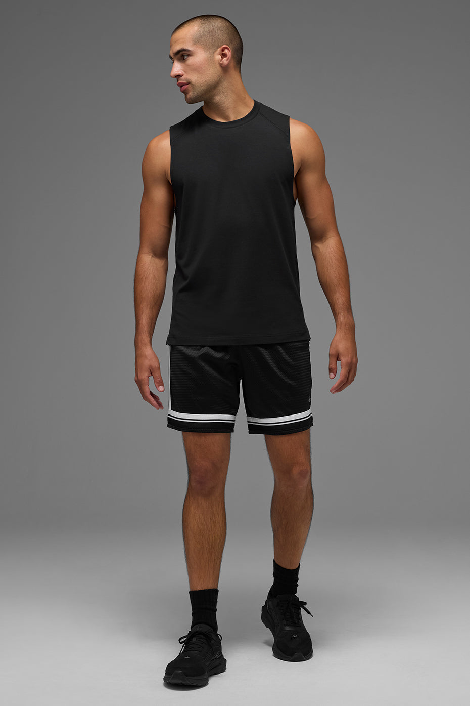 Vapor Muscle Tank Top — Black