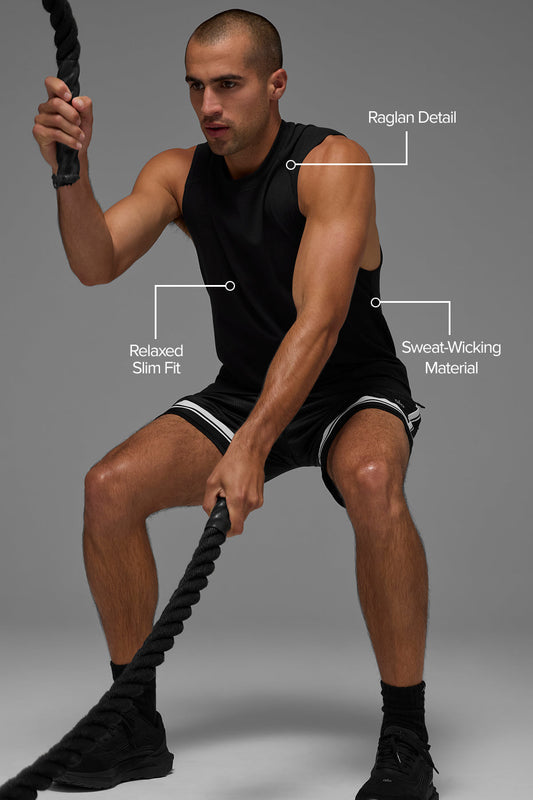 Vapor Muscle Tank Top — Black