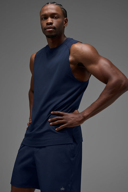 Vapor Muscle Tank Top — Navy
