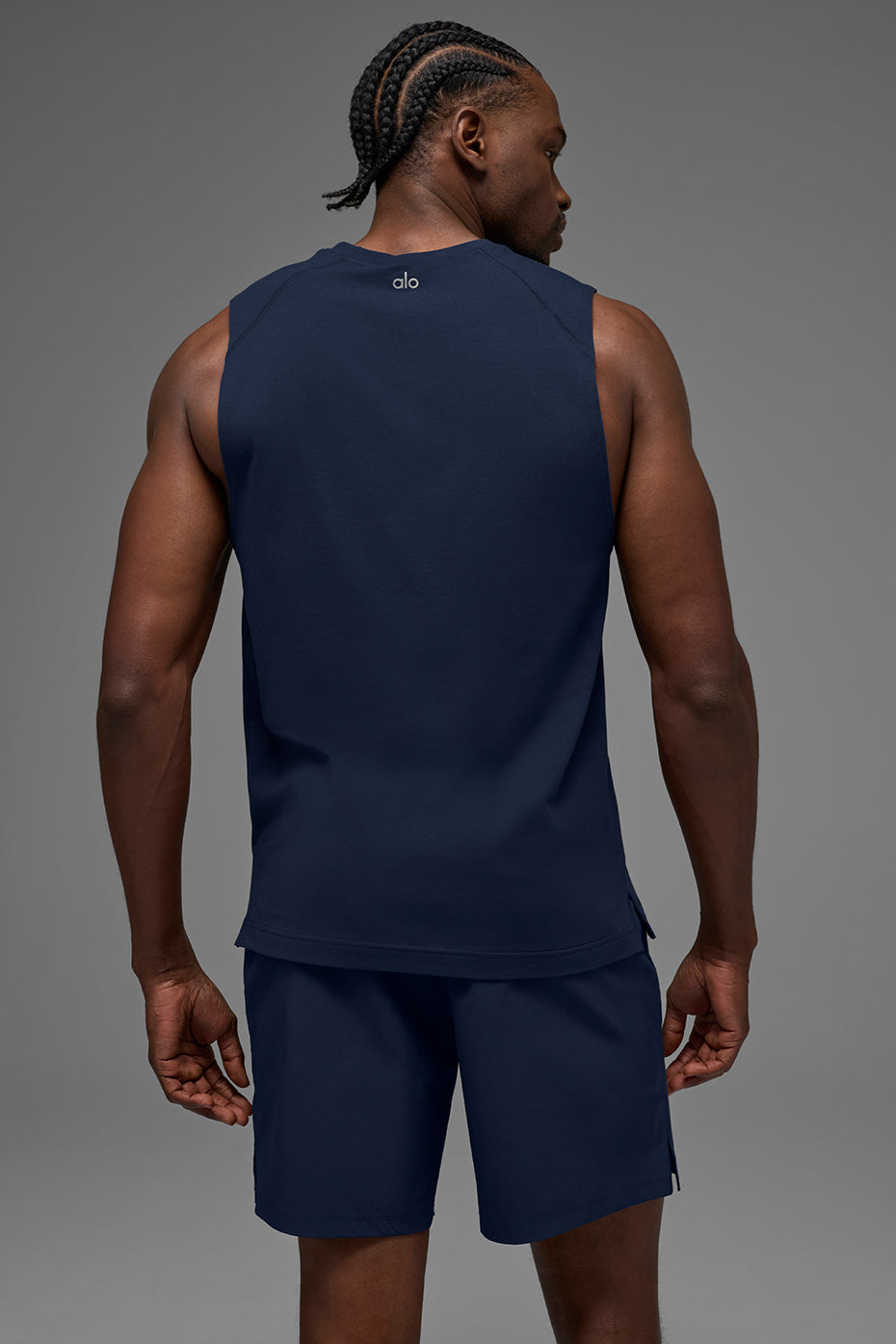 Vapor Muscle Tank Top — Navy