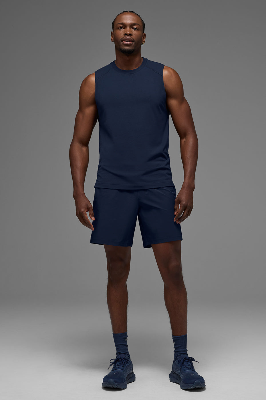 Vapor Muscle Tank Top — Navy
