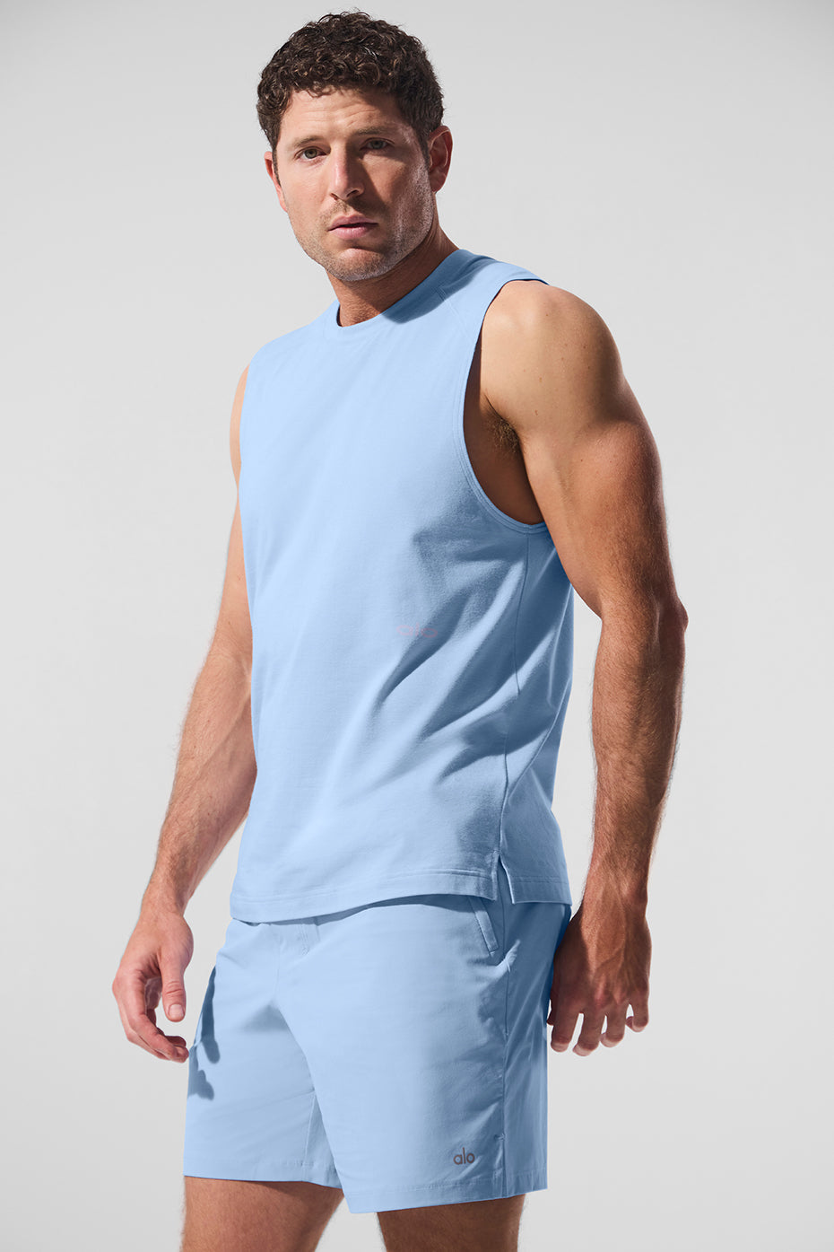 Vapor Muscle Tank Top — Seashell Blue