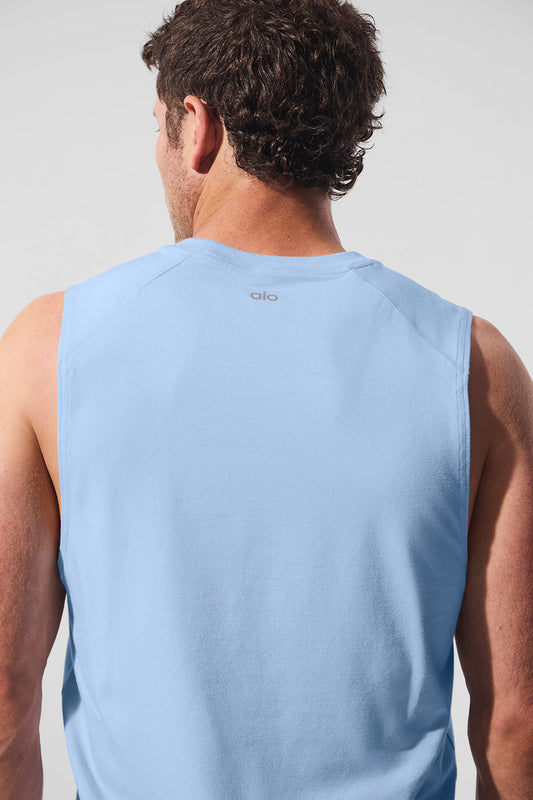 Vapor Muscle Tank Top — Seashell Blue