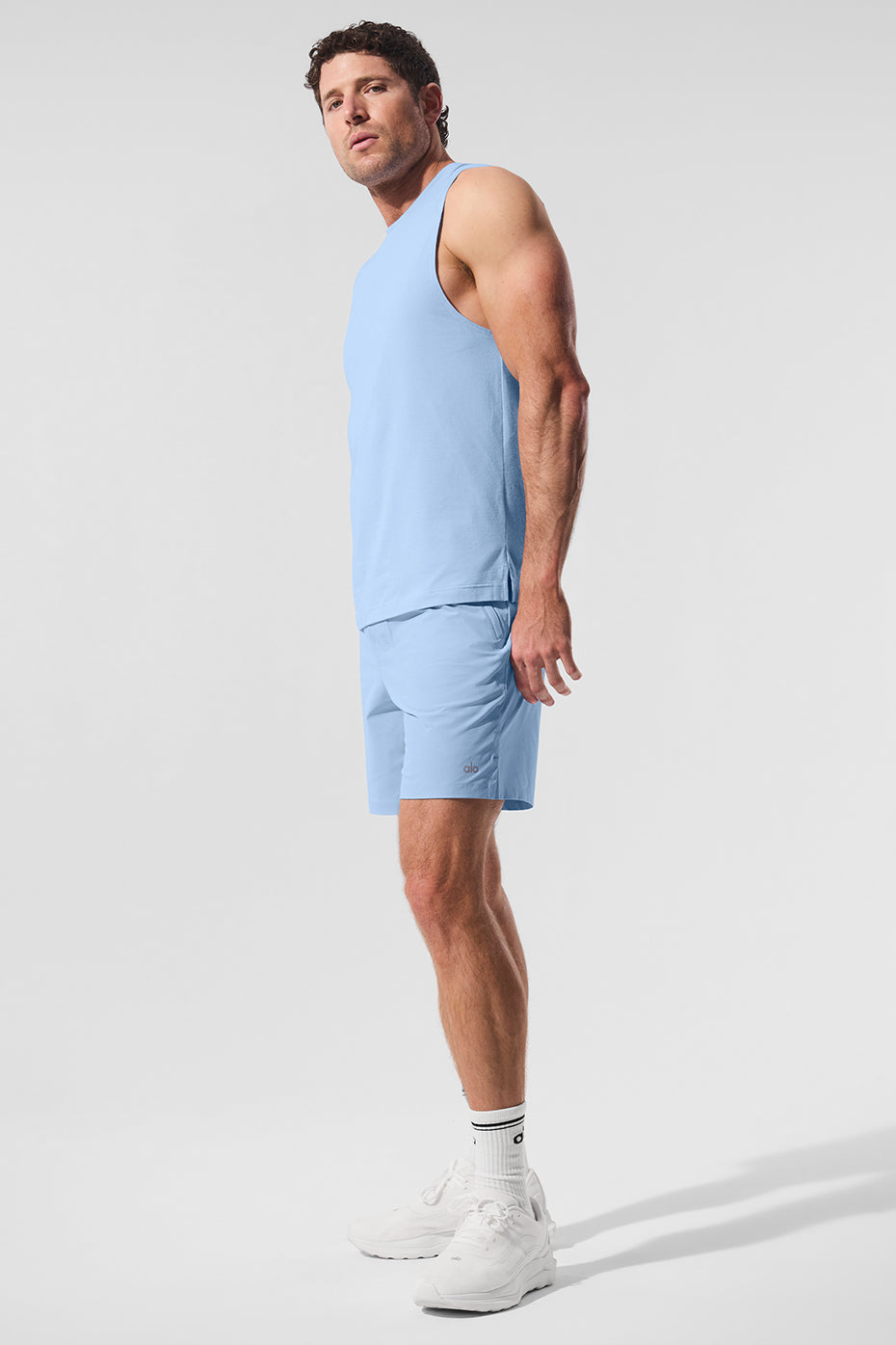Vapor Muscle Tank Top — Seashell Blue