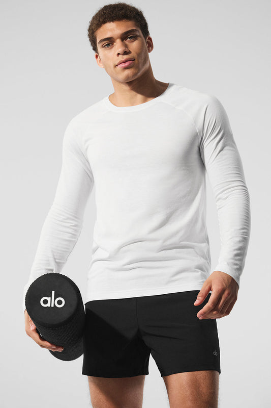 Triumph Long‑Sleeve Tee — White