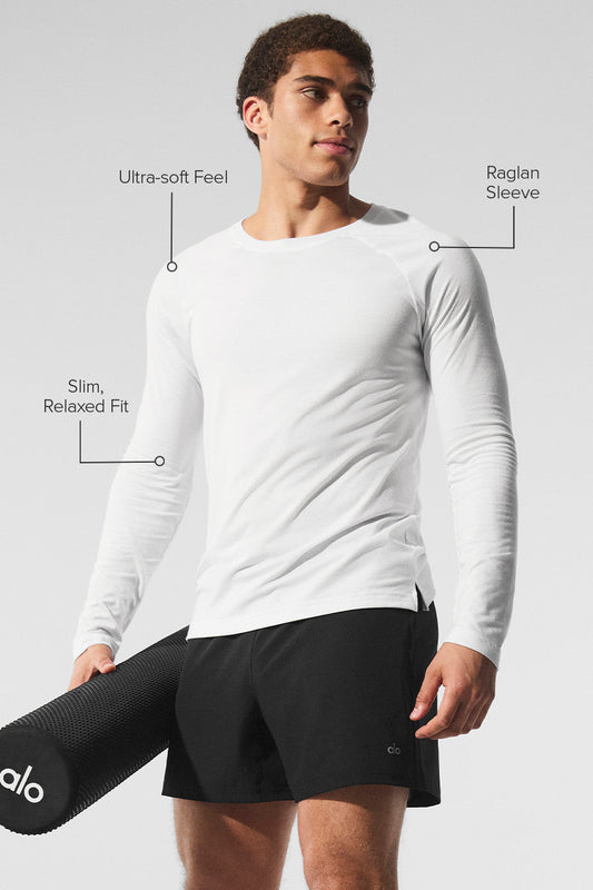 Triumph Long‑Sleeve Tee — White