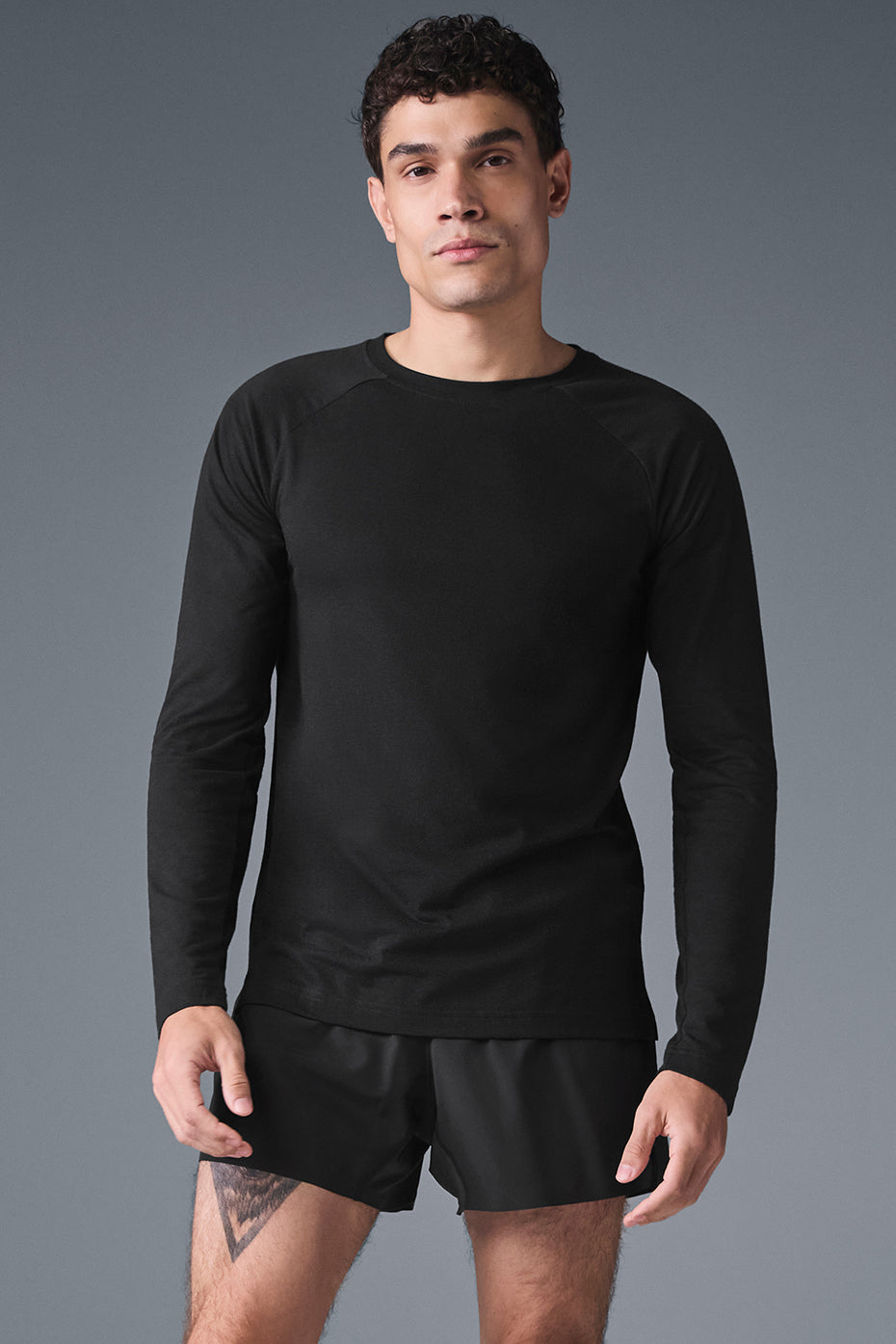 Triumph Long‑Sleeve Tee — Black