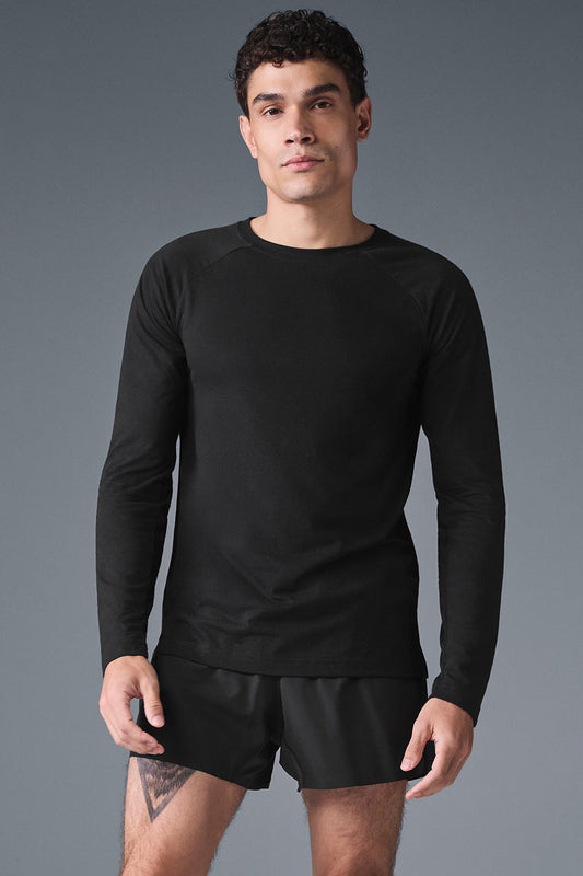 Triumph Long‑Sleeve Tee — Black