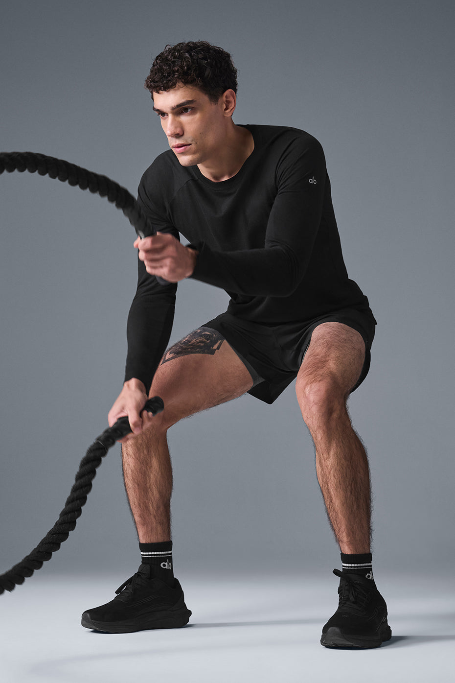 Triumph Long‑Sleeve Tee — Black