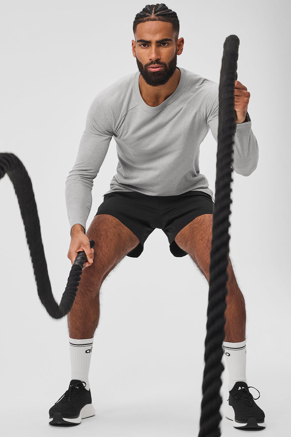 Triumph Long‑Sleeve Tee — Athletic Heather Grey