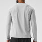 Idol Long‑Sleeve Performance Tee — Titanium