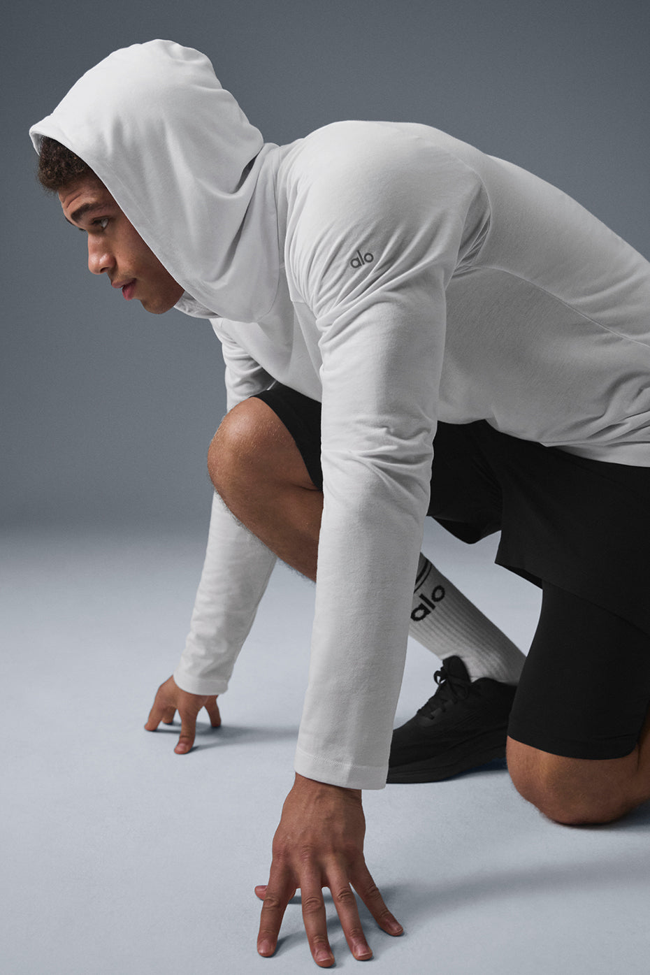 Core Hooded Runner — White