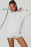Micro Waffle Fast Break Hooded Sweatshirt — Athletic Heather Grey
