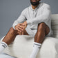 Micro Waffle Fast Break Hooded Sweatshirt — Athletic Heather Grey