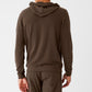 Micro Waffle Fast Break Hooded Sweatshirt — Espresso