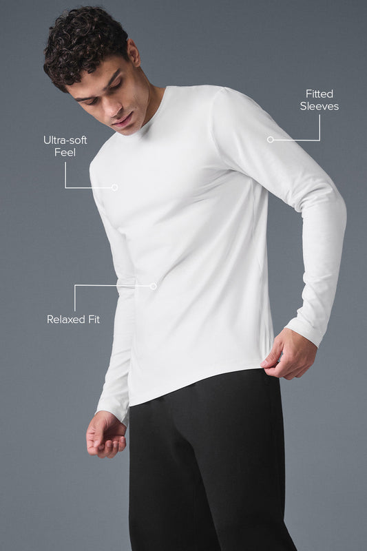 Conquer Reform Crewneck Long‑Sleeve — White