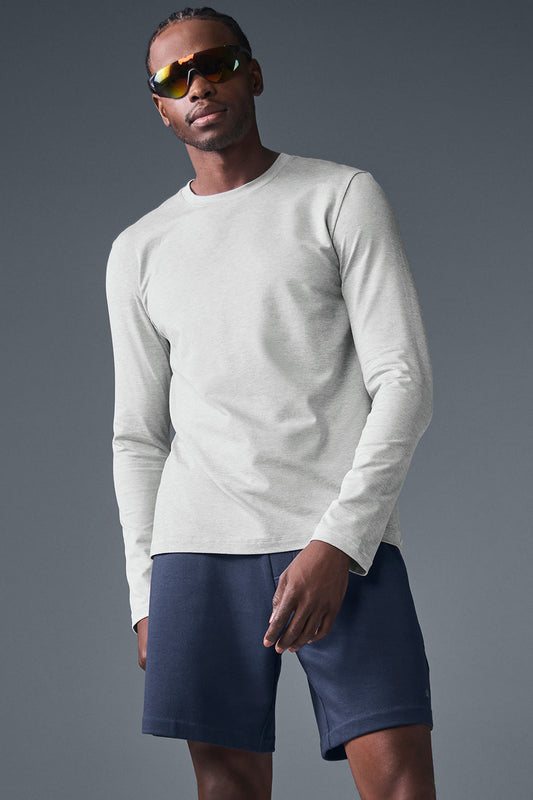 Conquer Reform Crewneck Long‑Sleeve — Athletic Heather Grey